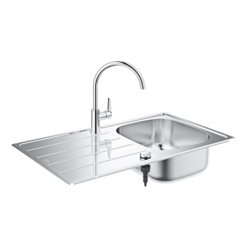 GROHE 31562SD1 - Комплект кухненска мивка и смесител BAU 860 x 500 mm неръждаема стомана