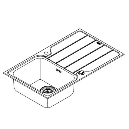 GROHE 31571SD1 - Мивка K500 860 × 500 mm от неръждаема стомана