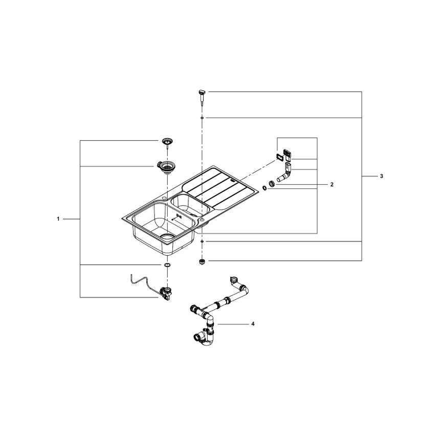 GROHE 31572SD1 - Мивка K500 1000 × 500 mm неръждаема стомана