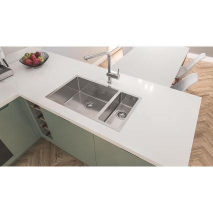GROHE 31573SD1 -Комплект кухненска мивка K500 с отцедник и смесител A 86×50 см неръждаема стомана