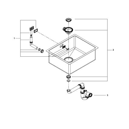 GROHE 31574SD1 - Кухненска мивка K700U 550 x 450 mm неръждаема стомана