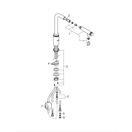 GROHE 31613DC0 - Кухненски смесител A SmartControl, неръждаема стомана