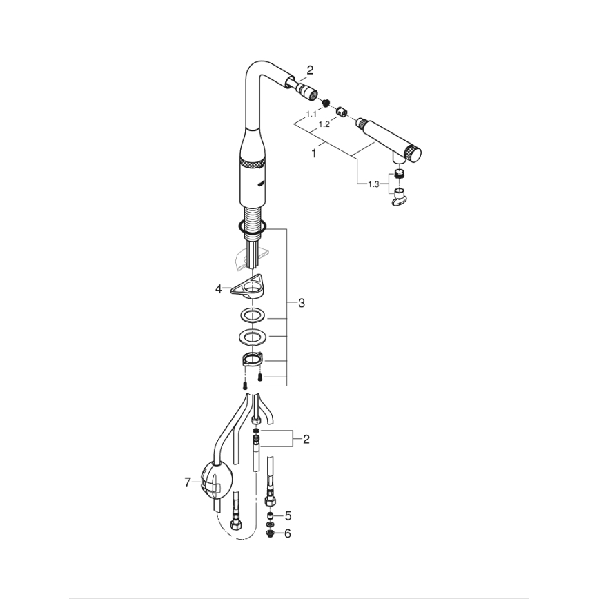 GROHE 31615000 - Смесител за мивка ESSENCE SMARTCONTROL 366 мм, лъскав хром