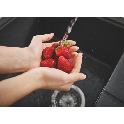 GROHE 31639AP0 - Кухненска мивка K400 780 × 500 мм, цвят камък/черно