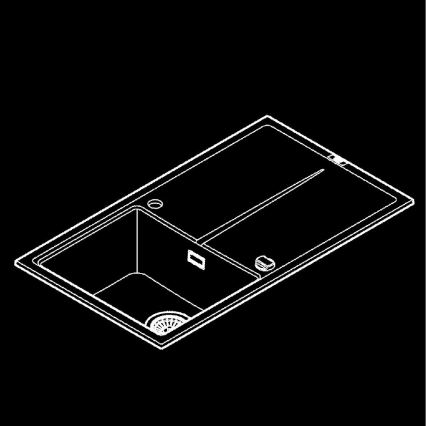 GROHE 31640AP0 - Композитна мивка K400 860 × 500 мм черна