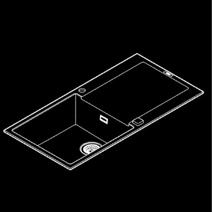 GROHE 31645AP0 - Мивка K500 1000 × 500 mm камък/черен