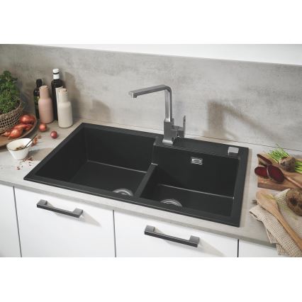 GROHE 31649AP0 - Кухненска мивка K500 860 × 500 mm гранит/черен