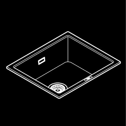 GROHE 31654AP0 - Мивка K700U 533 × 457 мм черен гранит/черен