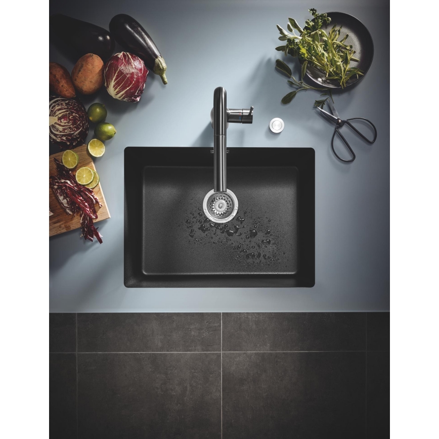 GROHE 31655AP0 - Мивка K700U 610 × 460 мм черен камък/черно