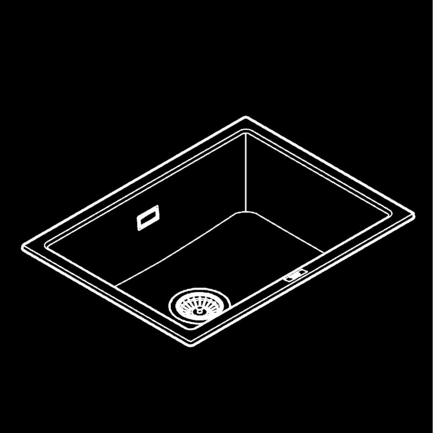 GROHE 31655AP0 - Композитна мивка K700U 610 × 460 мм черна