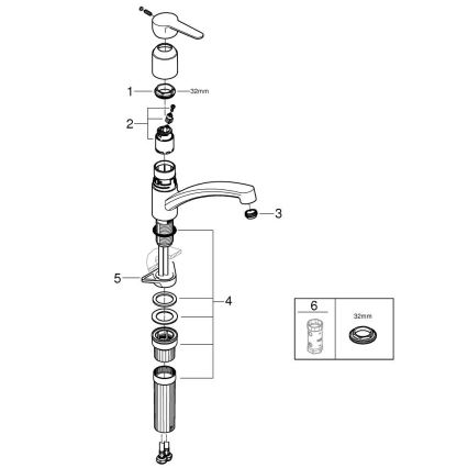 GROHE 31685000 - Кухненски смесител STARTECO, бляскав хром