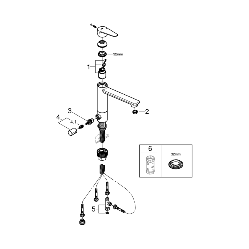 GROHE 31696000 - смесител за кухненска мивка BAUEDGE, гланцов хром