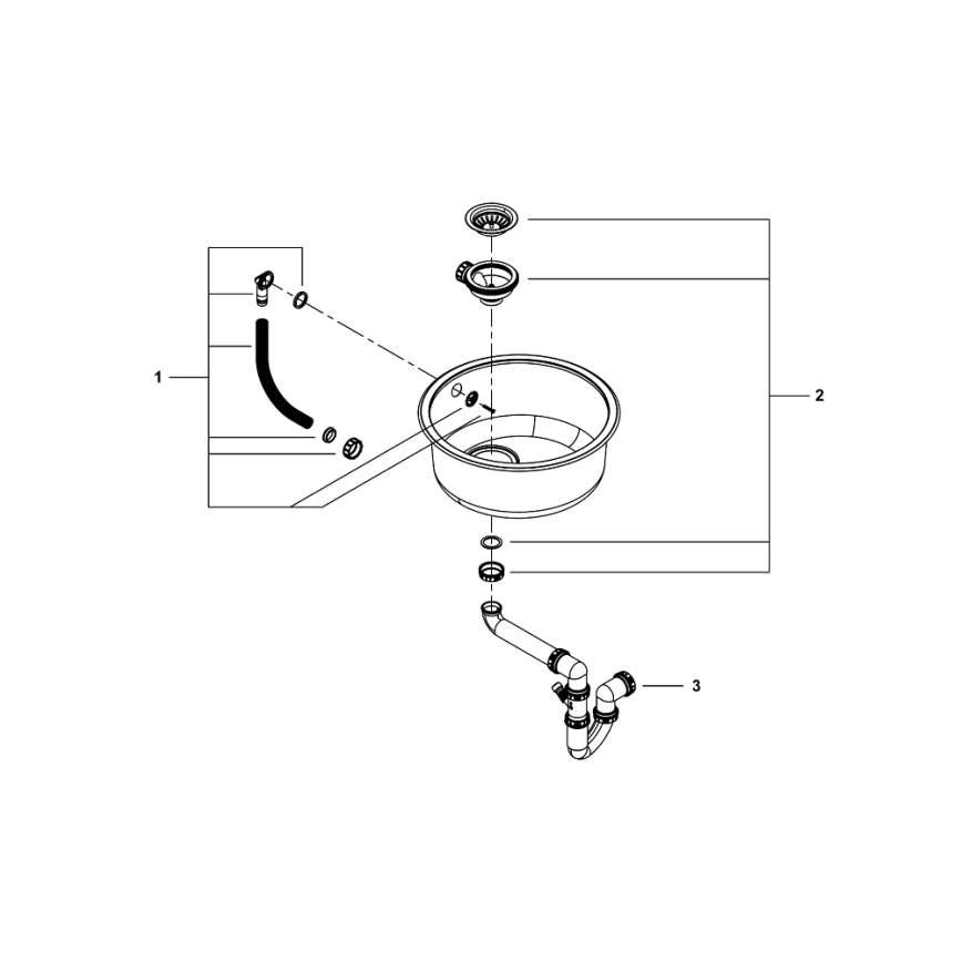 GROHE 31720SD0 - Мивка K200 440 x 440 x 180 неръждаема стомана
