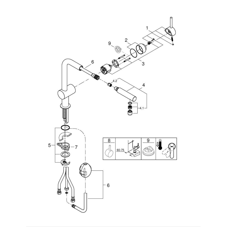 GROHE 32168DC0 - Кухненски смесител A неръждаема стомана