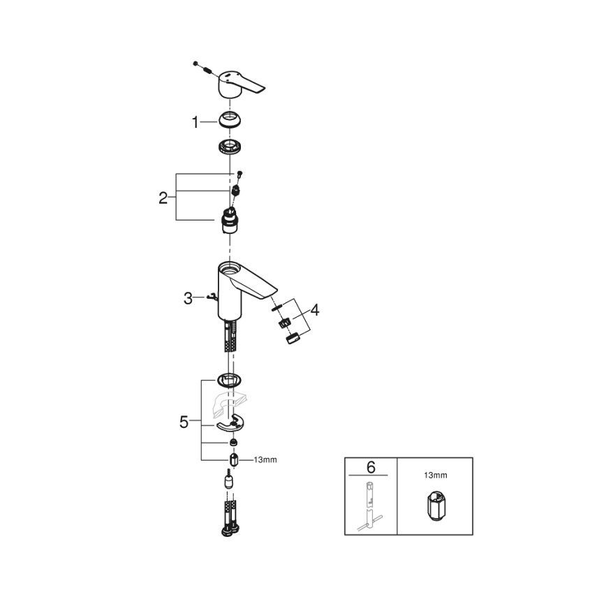 GROHE 32277002 - Смесител за умивалник START, размер S, хром с гланцово покритие