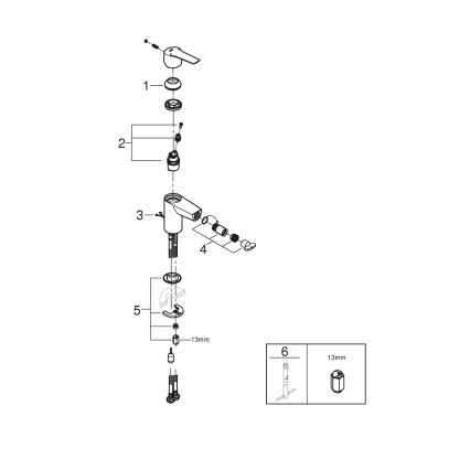 GROHE 32281002 - Смесител за биде START S лъскав хром