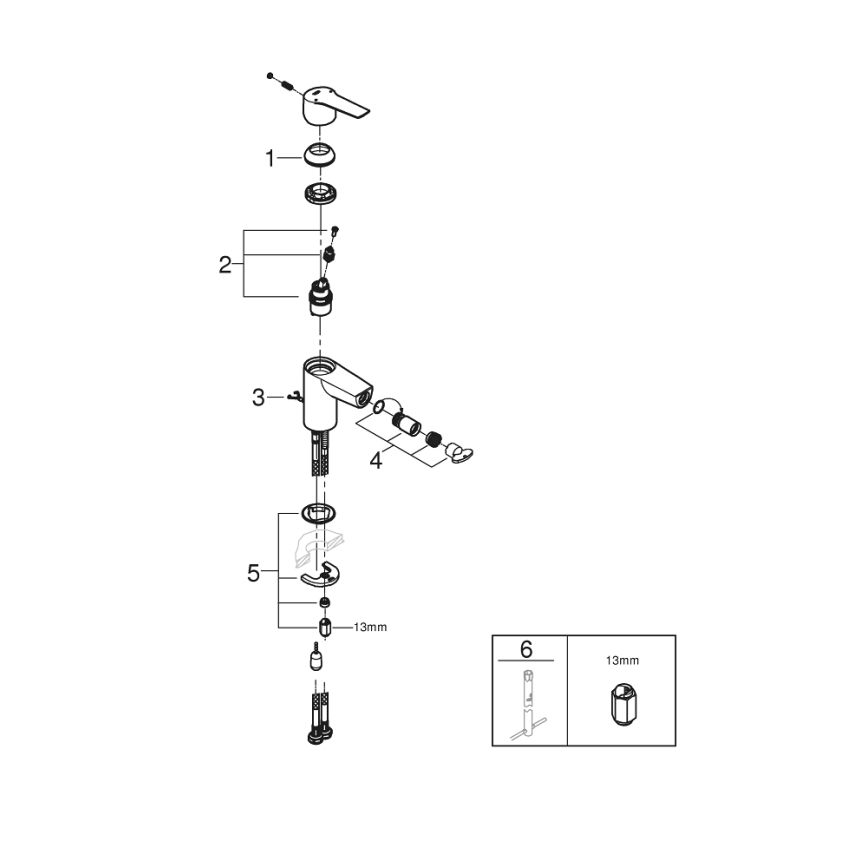 GROHE 32281002 - Смесител за биде START S лъскав хром
