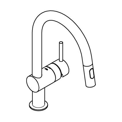 GROHE 32321002 - Кухненски смесител A, лъскав хром