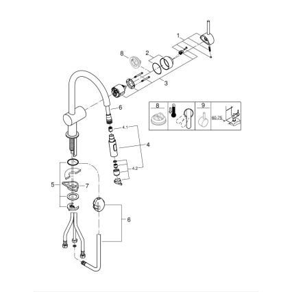 GROHE 32321GN2 - Смесител за мивка EUROCUBE със златно покритие