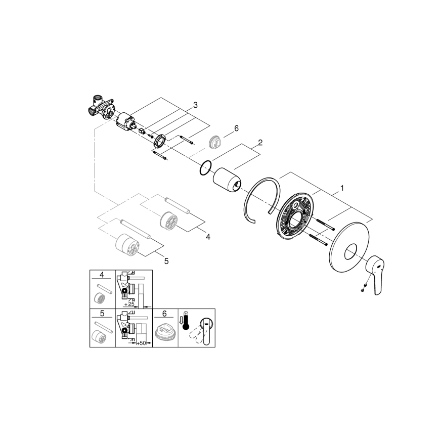 GROHE 32590002 - Смесител за душ START, лъскав хром