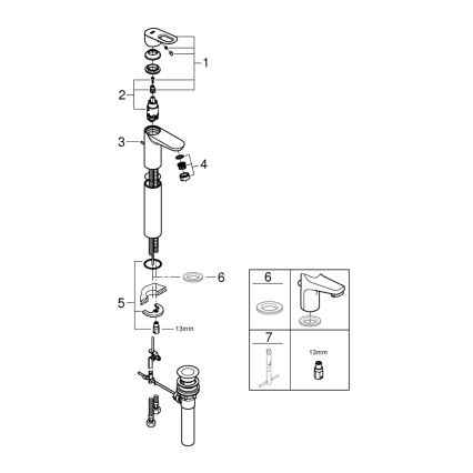 GROHE 32856000 - Смесител за умивалник BAULOOP 12” в лъскав хром