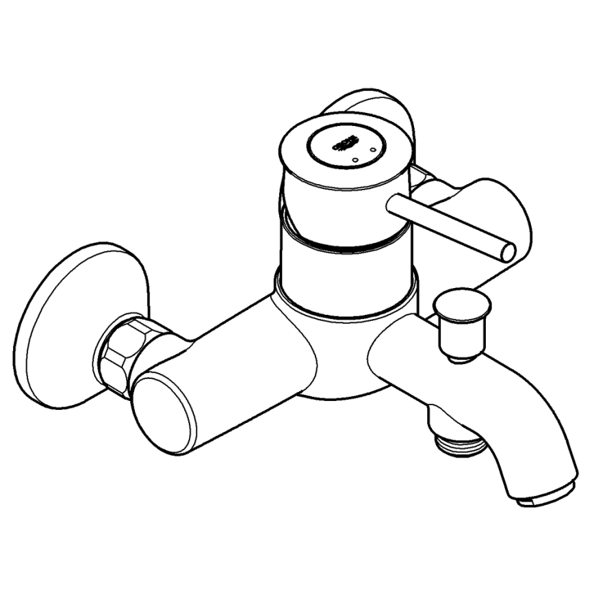 GROHE 32865000 - Смесител за вана BAUCLASSIC DN 15, хром с висок блясък