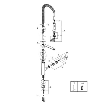 GROHE 32950000 - Кухненски смесител K7, полирано хромово покритие