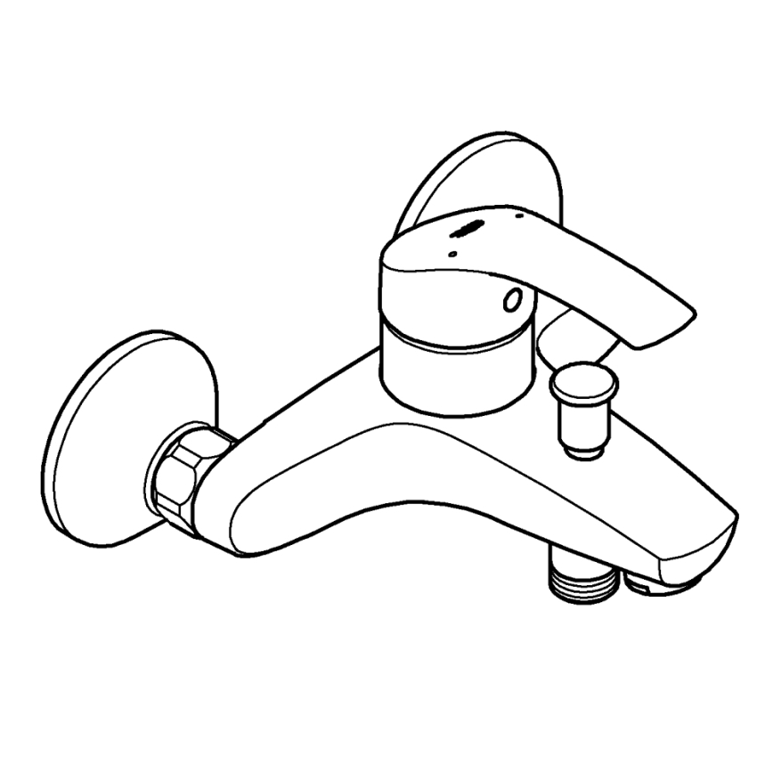 GROHE 33300002 - Смесител за вана EUROSMART DN 15, бляскав хром