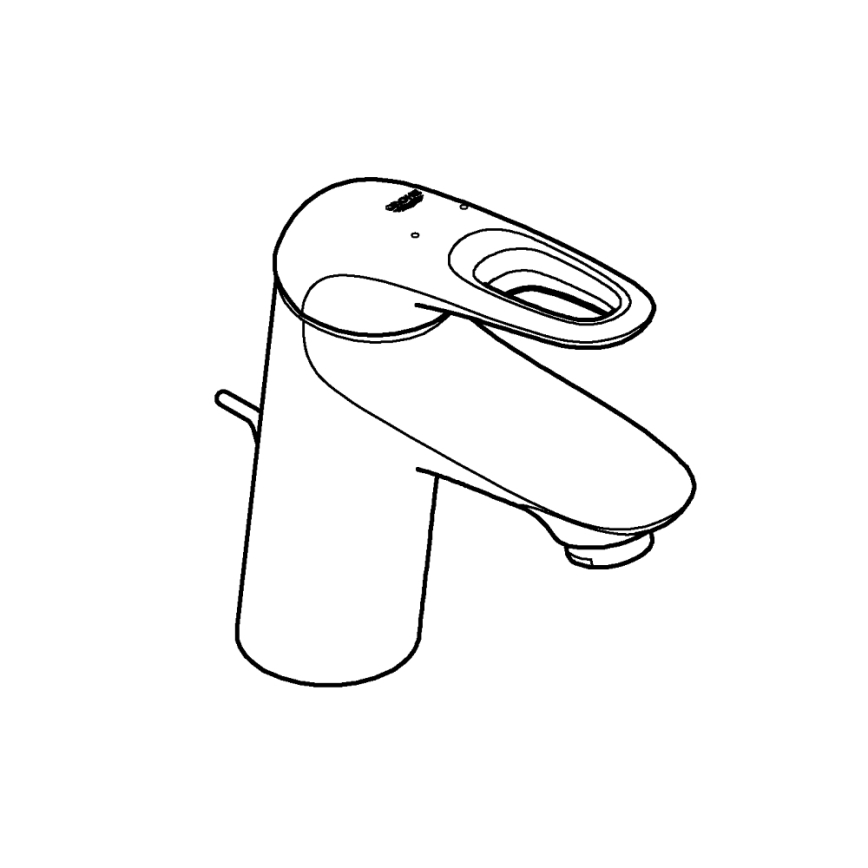 GROHE 33558LS3 - Смесител за умивалник EUROSTYLE размер S бял