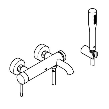 GROHE 33628001 - Комплект за вана със смесител ESSENCE DN 15, полирано хромово покритие