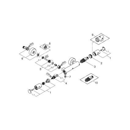 GROHE 34065AL2 - Термостатен смесител за душ GROHTHERM 1000 COSMOPOLITAN DN 15 графит