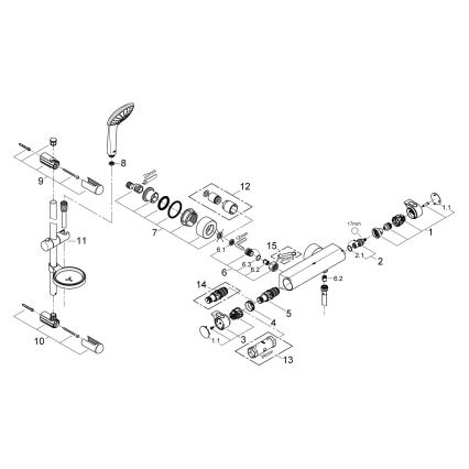 GROHE 34195001 - термостатен смесител GROHTHERM 2000 с комплект EUPHORIA 110, хром