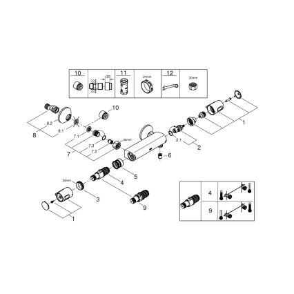 GROHE 34229002 - Термостатен душ смесител PRECISION TREND DN 15, хром