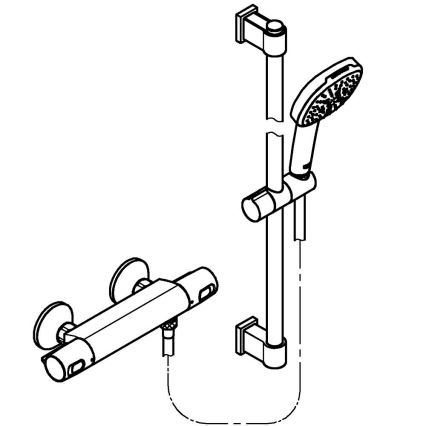 GROHE 34237003 - Термостатен душ смесител PRECISION TREND 150 мм хром