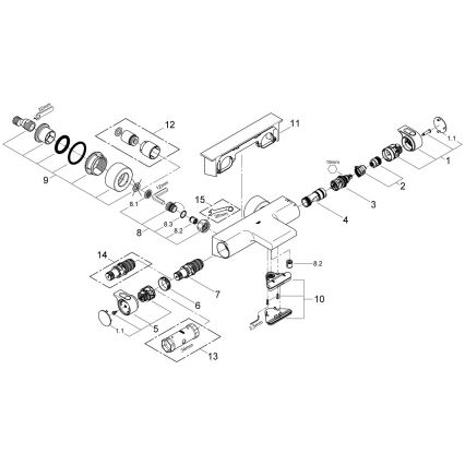 GROHE 34464001 - Термостатен смесител за вана GROHTHERM 2000 DN 15, лъскав хром