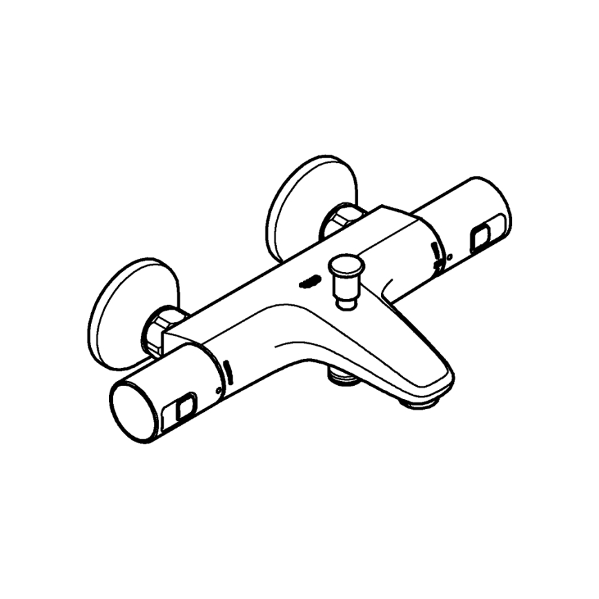 GROHE 345982430 - Термостатен смесител за вана PRECISION START 168 мм, черен