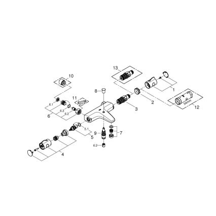 GROHE 34754000 - Термостатен смесител за вана GROHTHERM 800 DN 15, хром гланц