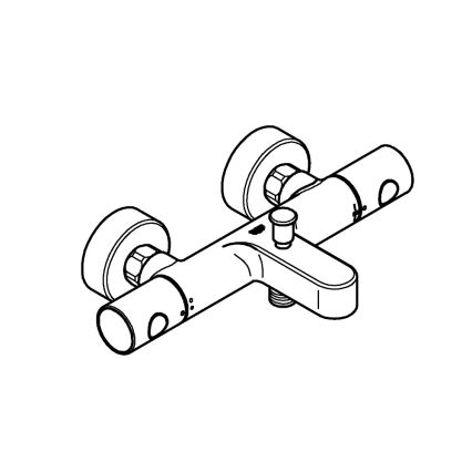 GROHE 34774000 - Термостатичен ванен смесител PRECISION GET DN 15, полиран хром