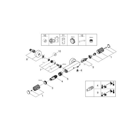 GROHE 34790000 - Термостатен душ смесител PRECISION FEEL DN 15, хром