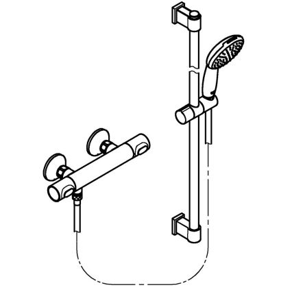 GROHE 34805001 - Комплект за душ с термостатен смесител PRECISION FLOW DN 15, лъскав хром
