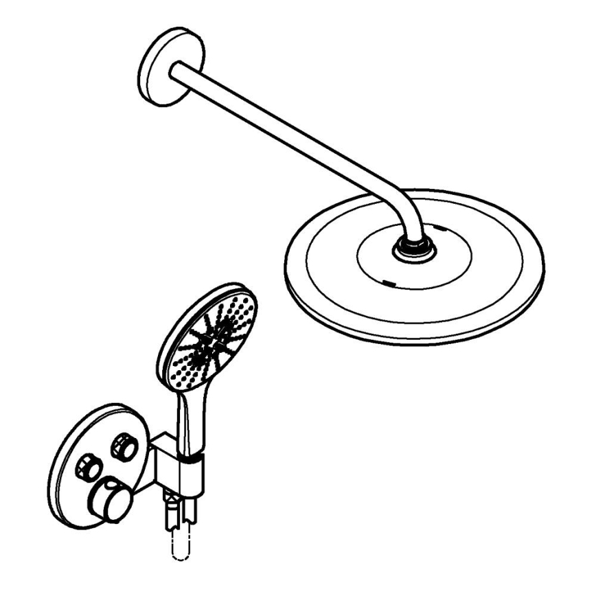 GROHE 34877000 - Душова система VITALIO RAIN MONO 310, лъскав хром
