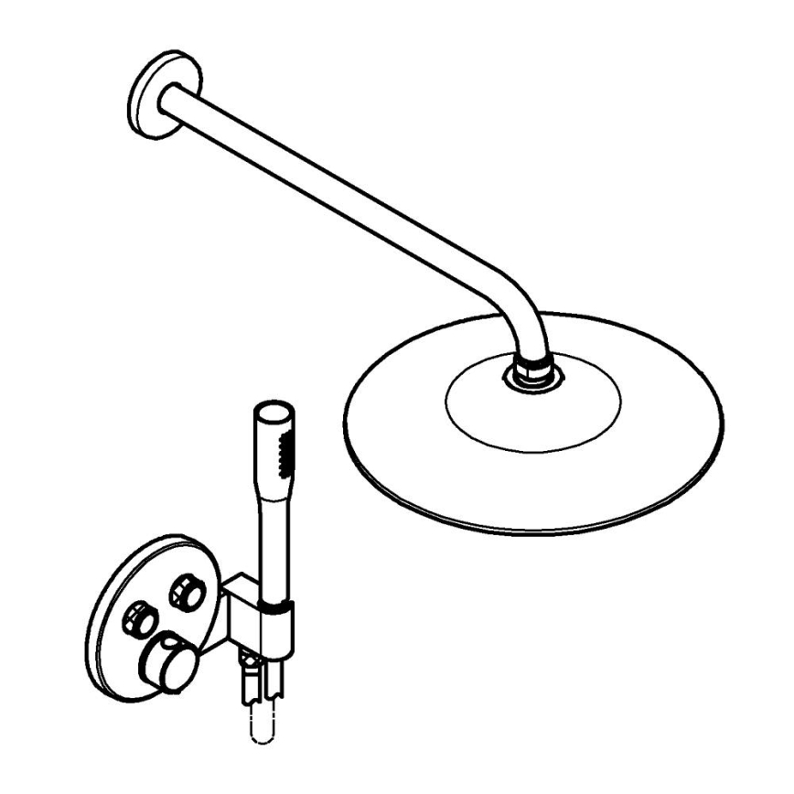 GROHE 34878000 - Душова система PRECISION SMARTCONTROL 260 мм блестящ хром