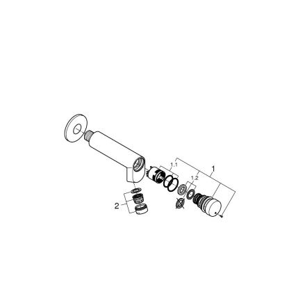 GROHE 36266000 - Самозатварящ се стенен вентил EUROECO COSMOPOLITAN T DN 15 хром