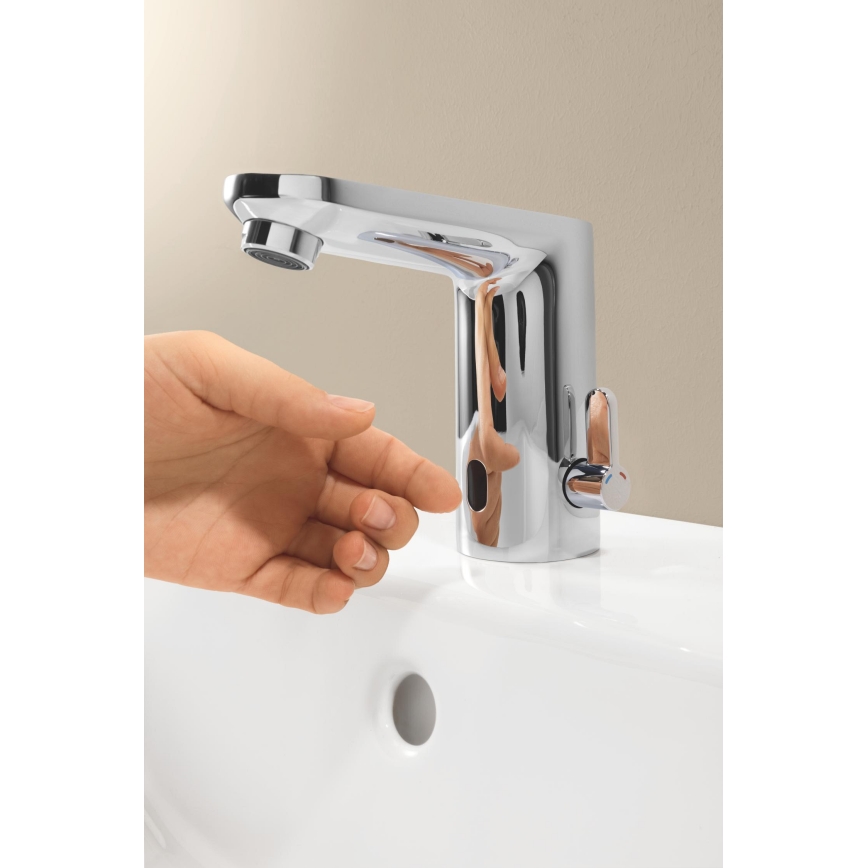 GROHE 36366002 - Електронен смесител за мивка GET E, лъскав хром