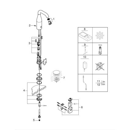 GROHE 36446000 - Инфрачервена електронна смесителна батерия ESSENCE E, бляскав хром