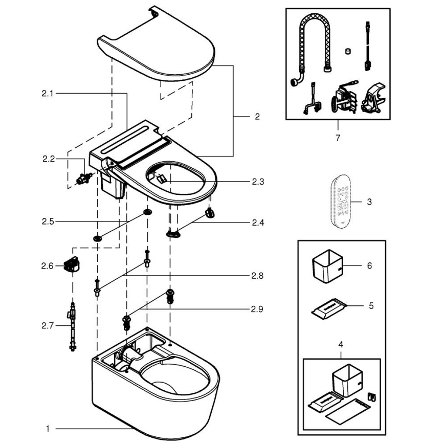 GROHE 36507SH0 - Душ-тоалетна SENSIA 600 × 387 × 403 mm керамика/бяла