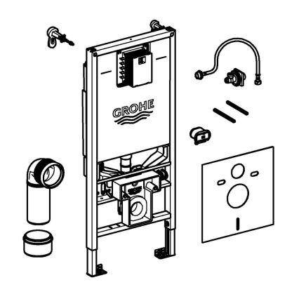 GROHE 36509SH0 - Комплект 4 в 1 RAPID SLX 1,13 m неръждаема стомана