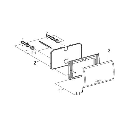 GROHE 37053SH0 - Бутон за промиване CLASSIC 330 × 190 мм бял