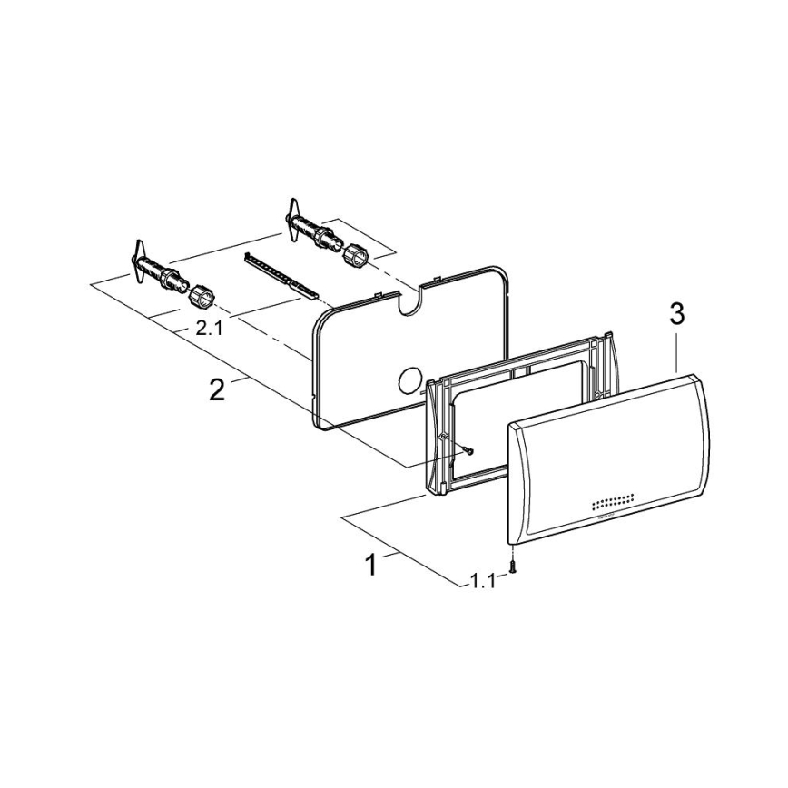GROHE 37053SH0 - Бутон за промиване CLASSIC 330 × 190 мм бял