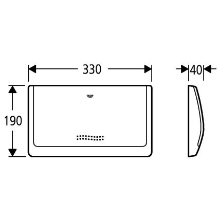 GROHE 37053SH0 - Бутон за промиване CLASSIC 330 × 190 мм бял